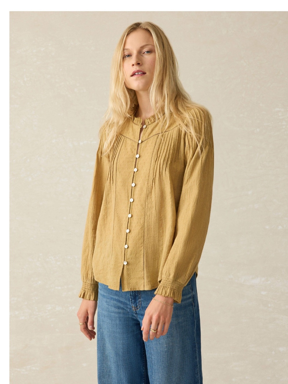 Faherty Lily Blouse - Antique Bronze